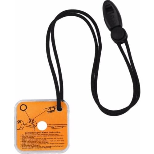 Heliograph Signal Mirror With Whistle Multifunctional Outdoor Emergency Survival Tool With Targeting Function First Aid Kits