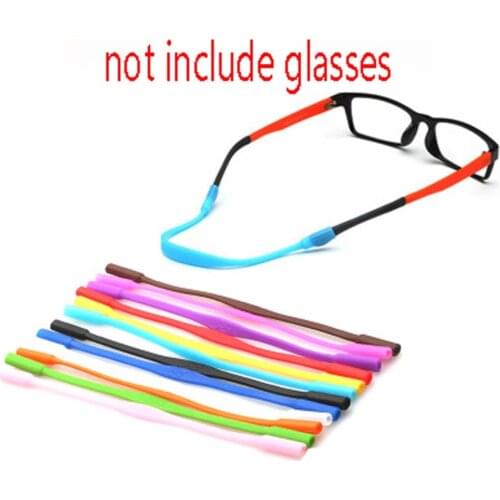 12 Colors Silicone Glasses Strap Neck Cord Children Sunglasses Band Rope String Holder Eyeglasses Chain Eye Accessories