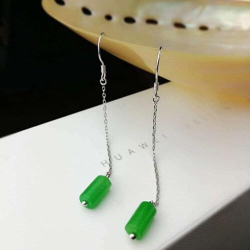 BESTLYBUY Real S925 Sterling Silver Retro Tassel Earrings Eomens Ear line Free Shipping