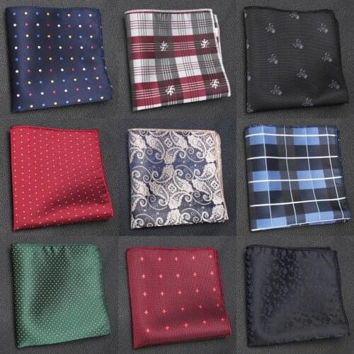 Mens Handkerchief Luxury Jacquard Tie for Men Gifts Paisley Pocket Square Towel Hankies Fashion Formal Dress Accessories Cravat