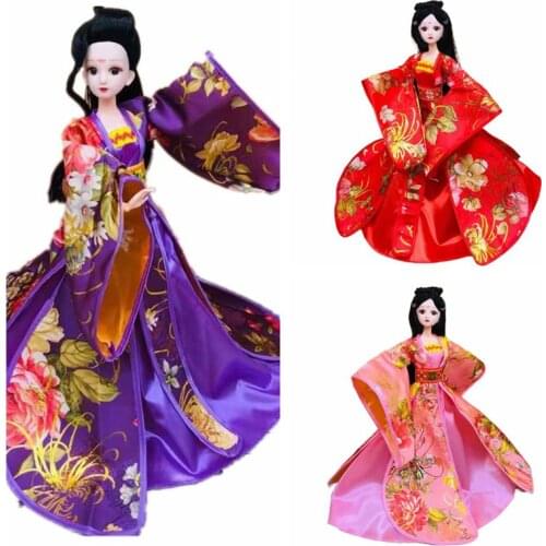 1/6 Cosplay Traditional Chinese Ancient Beauty Doll Dress For Barbie Clothes Princess Party Gown Wedding Costume Accessories Toy