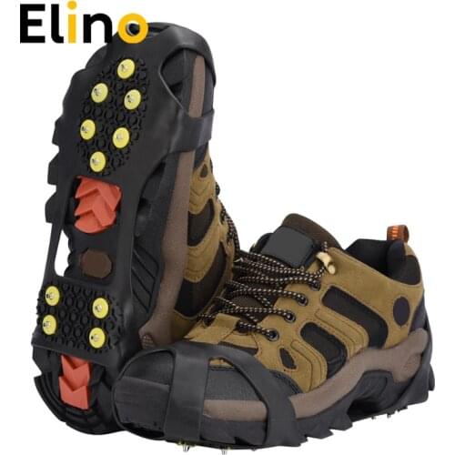 10 Studs Anti-Skid Ice Gripper Spikes for Outdoor Winter Climbing Crampons Anti-Slip Snow Spike Grips Cleats Over Shoes Covers