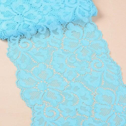 10Yds Exquisite Elastic Stretch Lace Trim High Quality Red Green Coffee Fabric DIY Craft Sewing Dress Clothing Accessories