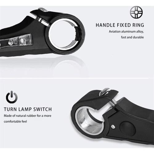 2pcs/set Bicycle Riding Handlebar Grips Light Bar End Night Lamp Road Bikes
