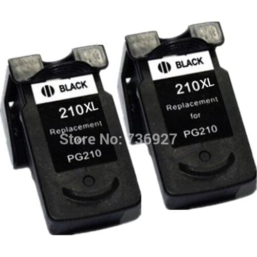 2X Black Compatible Ink Cartridge PG210 PG-210 XL For Canon PIXMA MP240 MP250 MP270 MP480 MP490 MP320 inkjet printer