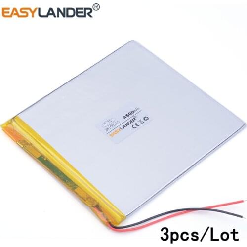 3pcs/Lot 3.7 V 4500 mah 28100115 lithium Li ion polymer rechargeable battery For Power bank e-book video game Power mobile