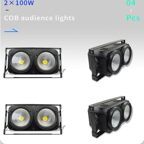4pcs/lots 2x100W High Power LED COB 2eyes Blinder Lighting Stage Lighting Effect Club Show Night DJ Disco Light