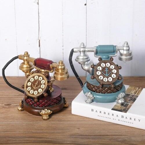 American Retro Telephone Model Piggy Bank Creative Coin Bank Money Storage Box Adorable Toys Home Deocr ALI88