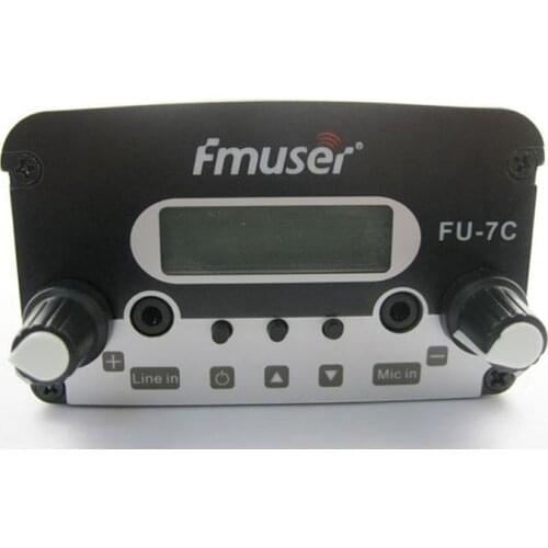 FU-7C 7w broadcast fm radio transmitter silver black fm radio transmitter FM exciter