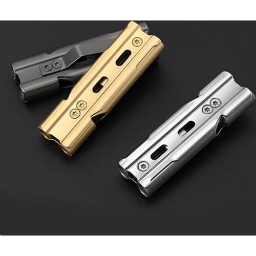 H1062 Outdoor Double tube with clip high-decibel whistle sonic boom whistle survival whistle child training whistle EDC