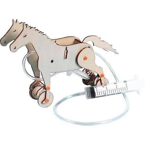 Creative hydraulic machinery horse piston technology Popular Science Creative DIY puzzle assembly mechanical model toy