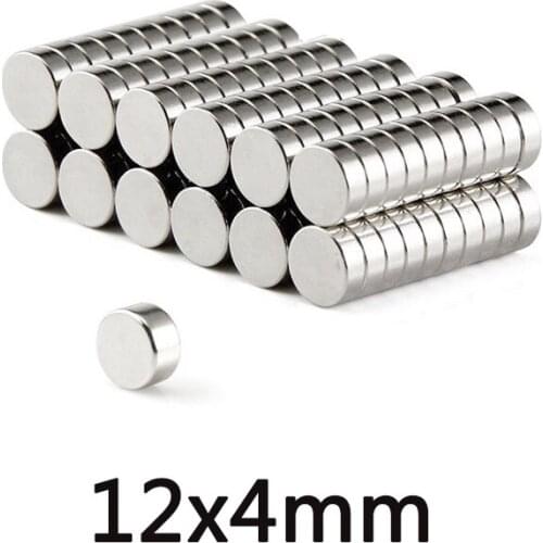 20/50/100PCS 12x4 mm N35 Round Magnets Neodymium Magnet Dia 12x4mm Permanent NdFeB Strong Powerful Magnetic 12*4 Circular