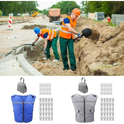 Summer Cooling Vest With Ice Packs Outdoor Sports Cool Ice Shirt Heatstroke Prevention Apron For Men And Women 2 Colors Optional