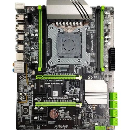 X99 LGA2011-3 Motherboard for Intel I7 E5 4-Channel DDR4 2133/2400/2800 32G RAM,NVME SSD M.2,SATA2.0,USB3.0,PCIE16X Slots