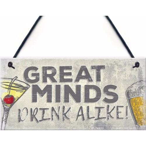 Meijiafei Pub Beer Gin Vodka Sign Funny Bar Pub Sign Gift For Landlord Friend Man Cave Plaque Gift For Men 10" X 5"