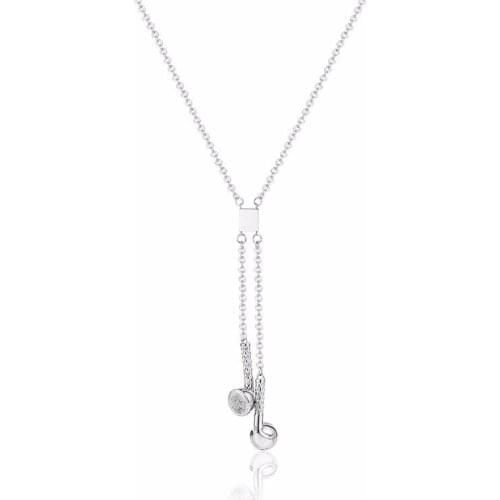 RIR Trend Retro Headphone Shape Pendant Necklace Stainless Steel Domineering Wild Mens Accessories Jewelry Necklaces