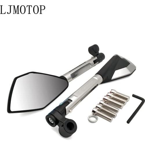 For KAWASAKI KLX KX 65 85 100 125 250 250F 450F KLX125 CNC Motorcycle Mirrors Moto Rearview Mirrors Side Mirrors accessories