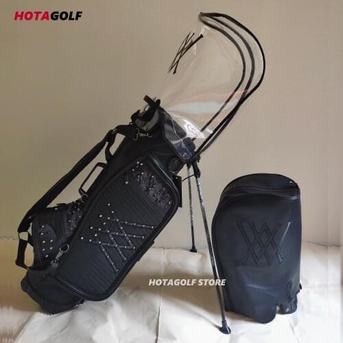 NEW Korea handbag hand bag tote bag golf Standard Ball Golf Bag Candy Golf Cart Stuff Stand Tripod Golf Bag Two Caps Black