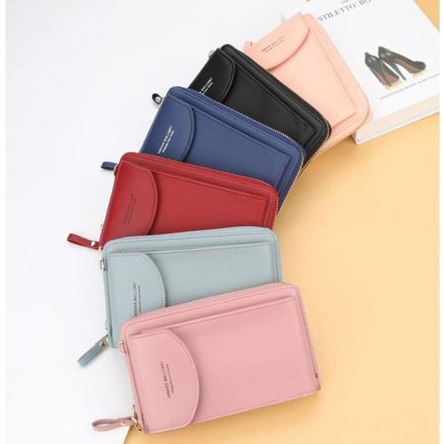 2020 New Women Casual Wallet Brand Cell Phone Wallet Big Card Holders Wallet Handbag Purse Clutch Messenger Shoulder Bag KL925
