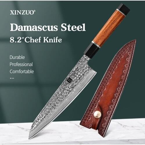 XINZUO 8.2" Inches Chef Knife VG10 Janpanse 67 Layers Damacus Steel Cleaver Meat Vege Slicing Ironwood Handle Kitchen knives
