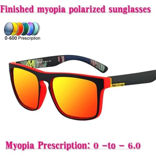 2019 Diopter men women Custom Made Myopia Minus Prescription Polarized LensRetro squar esunglasses men Driving goggles UV400 NX