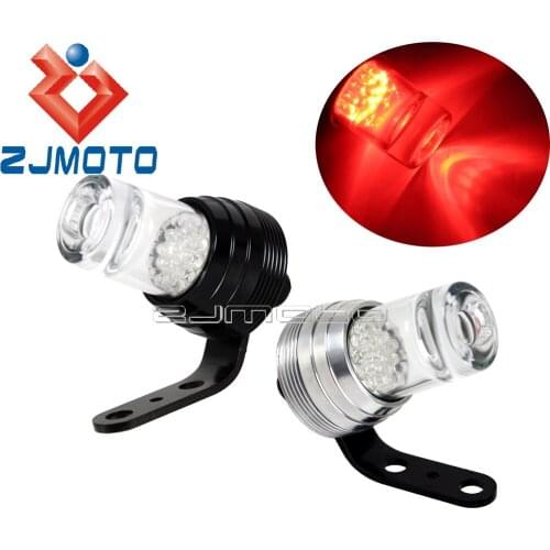 Old School Motorcycle 20 LED Taillight Glass Red Light Stop Lamp For Harley Cafe Racer Chopper Bobber Custom