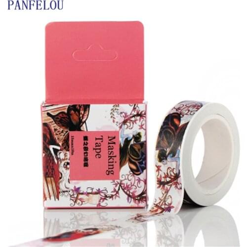 PANFELOU 1.5CMx10M The butterfly cartoon Stickers border masking adhesive paper washi tape DIY Scrapbooking Hand account