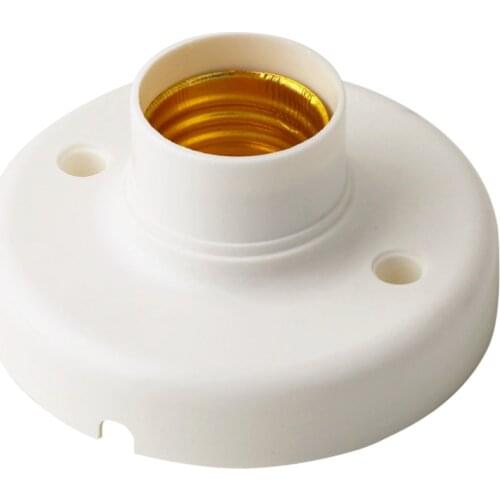 Plastic E27 Base with hole for wire, D8cm screw Light Bulb Lamp Socket Holder led light bulb Holder