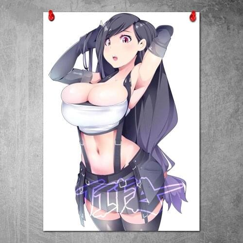 Canvas Poster FF7 Remake Tifa by HotVR Wall Art Painting Posters and Prints Wall Pictures for Home Decor No Frame