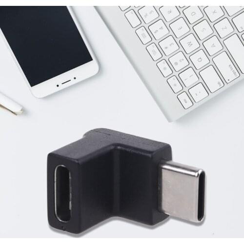 Right Angle 90 Degree USB 3.1 Type C Male to Female USB C Converter Adapter M5TE