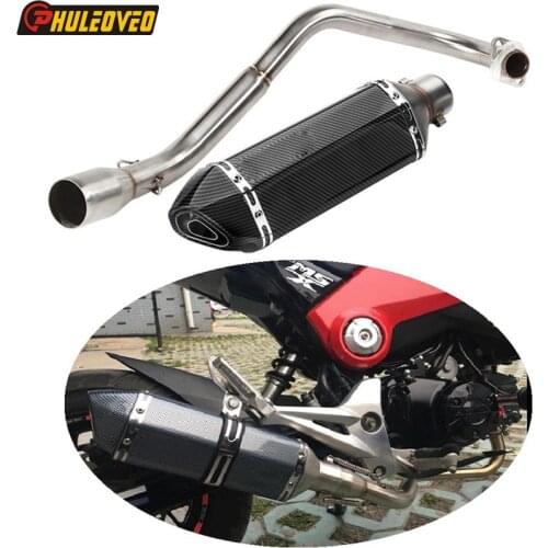 Motorcycle MSX125 Exhaust System Connect Link Pipe with Muffler Escape for Honda Grom MSX 125 MSX-125 M3 2013-2018 Escape Moto