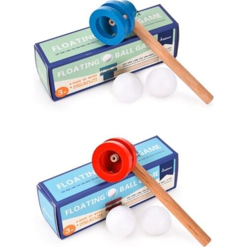 Brain Developmental Baby Toy Wood Floating Ball Toy for Toddlers Blow Training Game Ball Educational Coordination Toy