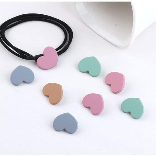 Rubber Enamel Heart Charms 10pcs 16*20mm Oil Drop Enamel Handmade Girl Women Hair Jewelry Earring Necklace Pendant Ornaments