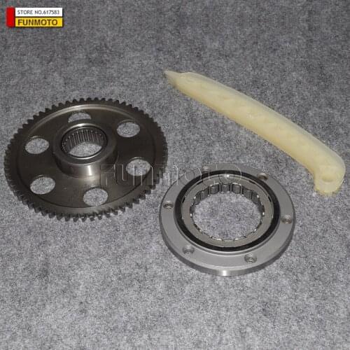 GEAR/OVERRIDING CLUTCH/ONE WAING BEARING/ TENSION PLATE OF HISUN 800 ENGINE/HS800/BRP 800 ATV PARTS CODE IS 31250-010-0000