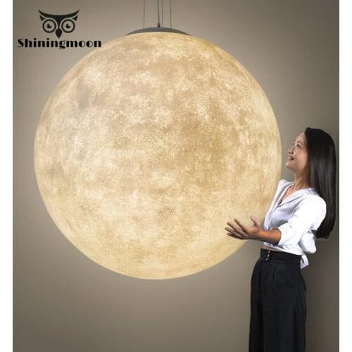 Modern 3D Print moon lamp pendant lights PLA children room hanging lamp de bedroom lighting living room pendant lamp Luminaire