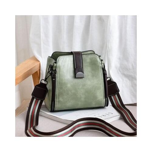 PU Female Shoulder Bags Womens Designer Messenger Bags Retro Stitching Ladies Crossbody Bags Fashion Handbag for Girl bolso sac