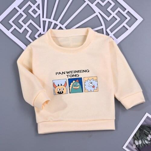 Boys Girls Cartoon Sweatshirt Autumn Long Sleeve O-neck Tops for Children Spring Kids Clothing
