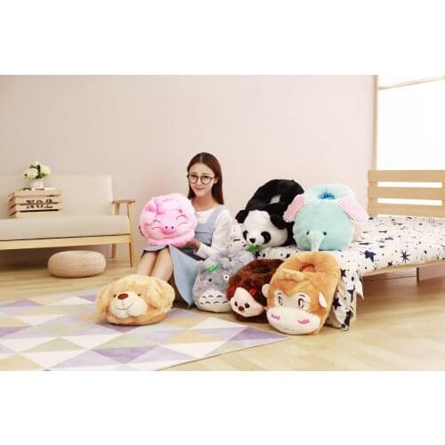 Cartoon Cute Animal Computer Feet Warm Waterproof Antiskid Indoor Household Slippers