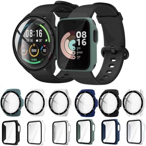 Hard Full Edge Glass Screen Protector Case Shell Frame For Xiaomi Mi Watch Lite/Redmi Color Sport Watch Protective Bumper Cover