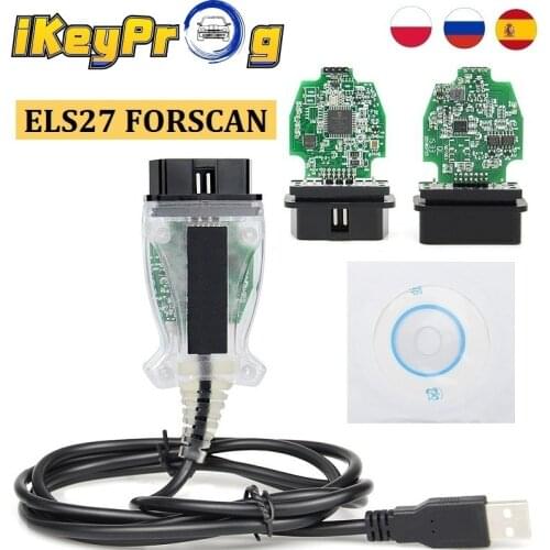 ELS27 PIC24HJ128GP Forscan FTDI ELS27 OBD2 USB Forscan Scanner Support ELM327 J2534 For Ford/Mazda/Lincoln/Mercury ELS 27