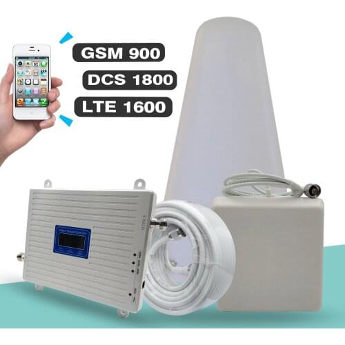2G 3G 4G Tri Band Repeater GSM 900+DCS LTE 1800(B3)+FDD LTE 2600(B7) Cellphone Signal Booster 900 1800 2600 Signal Amplifier Set