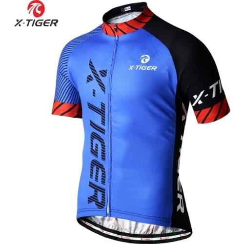 X-TIGER Short Sleeve Cycling Jersey Breathable Cycling Clothing Summer MTB Road Mountain Bike Wear Racing Bicycle Clothing