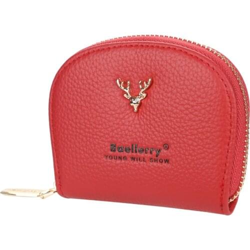 Ladies' Change Wallet Korean Version Small Multi-card Position Zipper Card Bag Lychee Purse