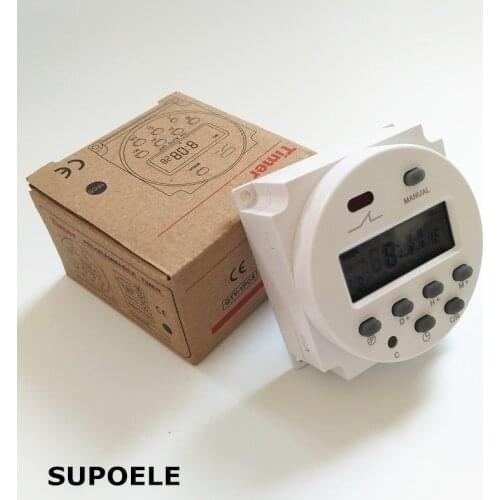 1Piece CN101A CN101C With Dust Cover Daily/Weekly Programmable Digital Timer Switch AC 220V 230V 110V/ DC 24V 12V