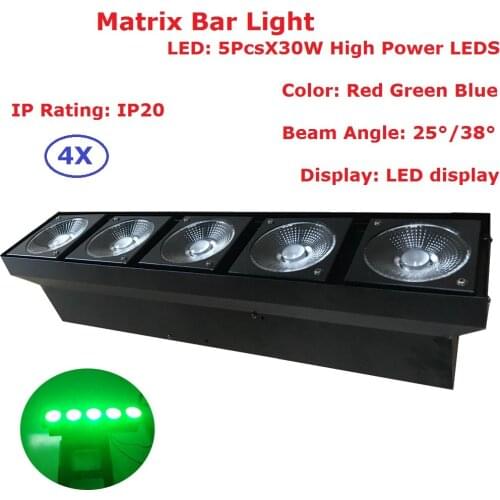 4 Pack Carton Package 5Pcs 30W RGB 3IN1 LED Blinder COB Matrix Bar Lights High Power 200W Stage Lights LED display Fast Shipping