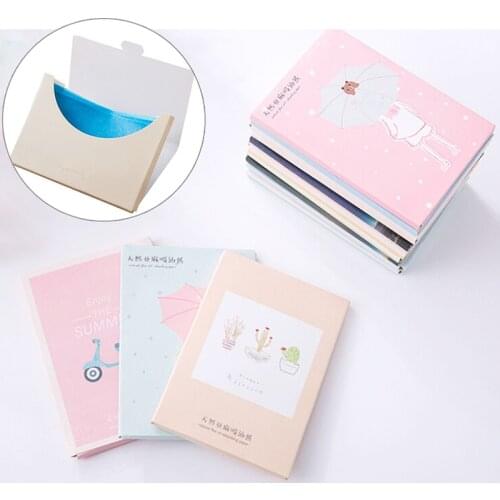 50PCS Korea Cute Cartoon Tissue Papers Makeup Cleansing Oil Absorbing Face Paper Absorb Blotting Facial Cleanser Face Tools