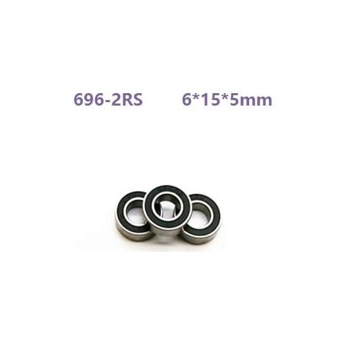 500pcs/lot 696RS 6x15x5mm 696-2RS 696 2RS RS 6*15*5mm Double rubber cover Deep Groove Ball Bearings Miniature Mini bearing