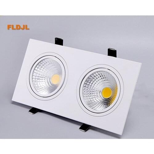 White dimmable led downlight lamp 7W 9w 12w 15w 35w cob led spot 220V / 110V ceiling recessed downlights square led panel light