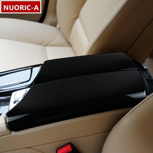 Black Center Console Armrest Storage Box Protection Cover Trim For BMW 5 Series F10 2011-2017 LHD Car Styling Interior
