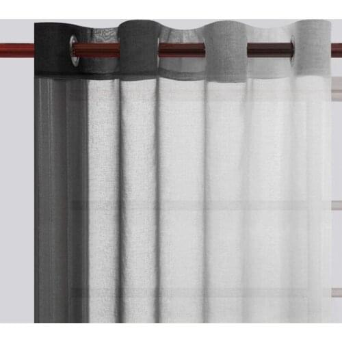 Colorful Sheer Voile Curtains For Bedroom Hotel Pastoral Rustic Gradient Terylene French Window Treatment Drape Gauze Household